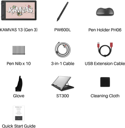 Huion Kamvas 13 Gen 3 with Stand